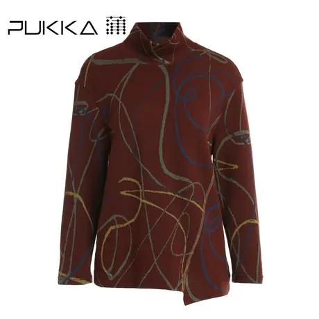 蒲PUKKA 女装半高领针织衫冬装设计感套头衫女商场同款商品大图