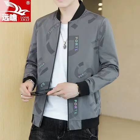 男士外套春秋季2023新款潮牌立领工装防风外套棒球领百搭休闲上衣商品大图