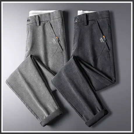 秋季休闲裤男直筒宽松高端商务正装西裤春秋款男士长裤子2023新款商品大图