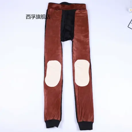 新款700g秋冬特厚护腰护膝男士保暖裤加绒加厚修身男款打底裤图片