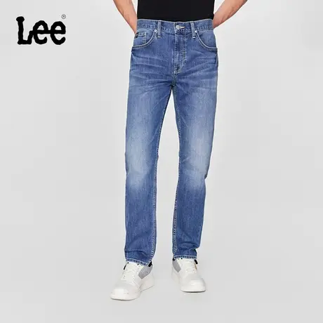 Lee24春季新品731舒适中腰锥形蓝色五袋款休闲男牛仔裤LMB100731图片