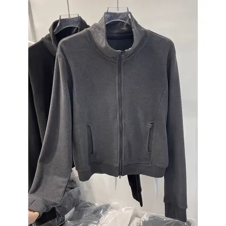 磨毛德绒保暖双拉链开衫外套女冬季bf原宿风加绒加厚立领上衣潮图片