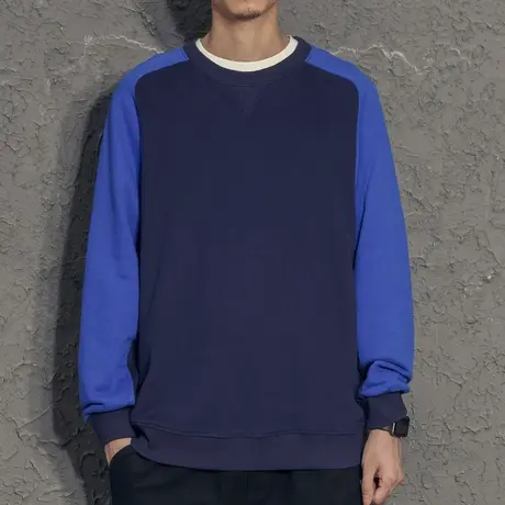 撞色小清新卫衣春秋新款2021年春季宽松潮流百搭帅气学生春装衣服商品大图