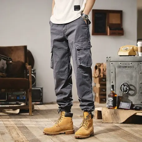 Modi Nick/摩帝尼克潮牌男士工装裤直筒宽松束脚工装裤百搭裤子商品大图