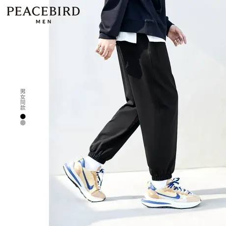 太平鸟男装美式卫裤情侣秋季宽松卫裤男女同款束脚休闲运动裤长裤商品大图