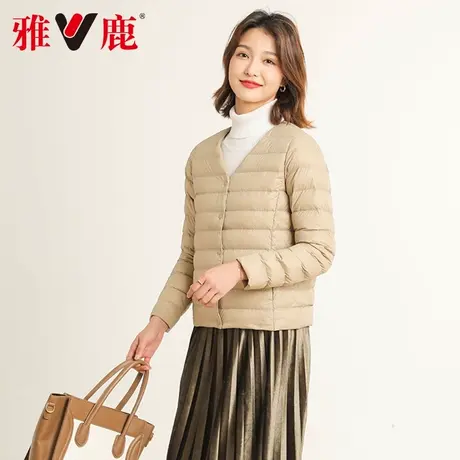 yaloo/雅鹿2022新款轻薄羽绒服女短款羽绒内胆反季保暖内搭上衣商品大图