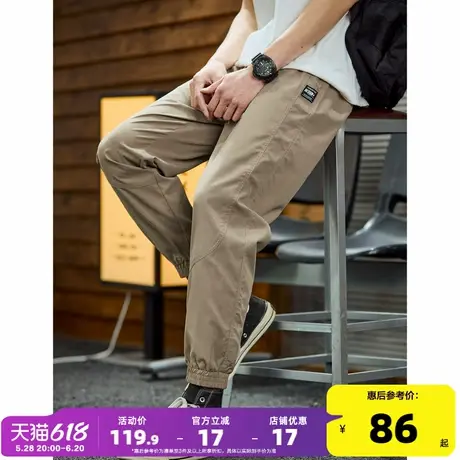 唐狮2025春夏男休闲裤宽松阔腿运动裤子男款潮酷工装日系风长裤商品大图