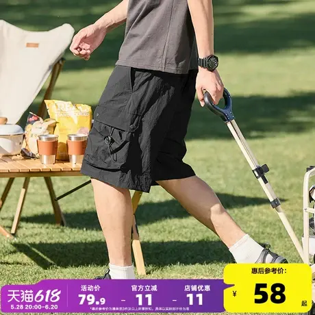 唐狮2025夏季新款男休闲短裤薄款五分裤宽松直筒工装伞兵裤户外潮商品大图