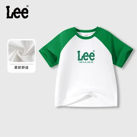 lee童装男童短袖T恤2025新款夏季潮牌体恤中大童半袖宽松儿童上衣图片