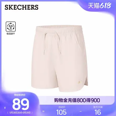 斯凯奇童装夏季女中大童休闲裤时尚百搭运动裤抽绳直筒裤儿童短裤商品大图