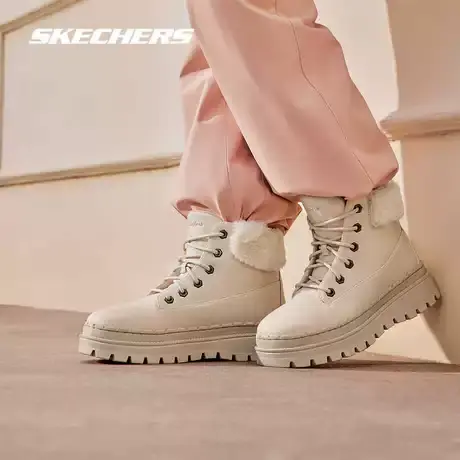 Skechers斯凯奇女士休闲鞋2024年冬季厚底增高减震加绒保暖中帮鞋图片