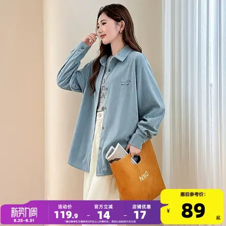 唐狮2025秋季衬衫女新款长袖日常百搭通勤可爱时尚高级感上衣商品大图