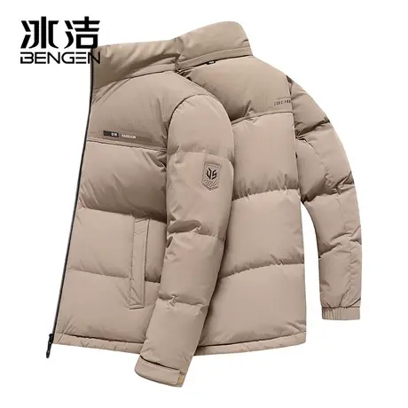 冰洁羽绒服男士加厚外套冬季2023新款韩版休闲宽松保暖立领外套DO商品大图