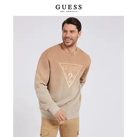 【38上新周】GUESS休闲潮流渐变色倒三角LOGO圆领卫衣M2BQ31KB870商品大图