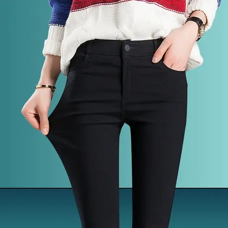 打底裤女裤子夏季薄款外穿2025新款夏天高腰显瘦铅笔九分小脚黑色图片