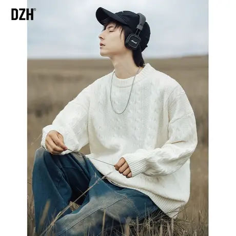 男士打底衫情侣毛衣男冬款慵懒风针织毛线衣2024新款男生港风外套商品大图