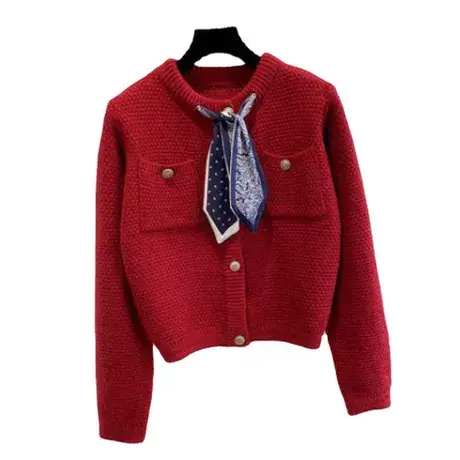 【直播】韩版小香风时尚针织开衫商品大图