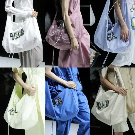 蒲PUKKAPUKKA秀场款单间斜挎包刺绣小众时尚包包商品大图