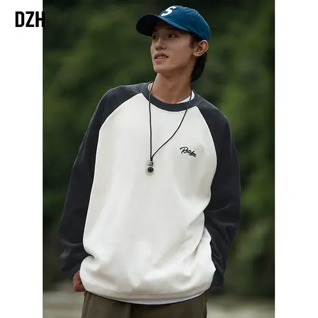 男士美式早春卫衣男2024新款宽松上衣刺绣衣服情侣装春季外套男款商品大图