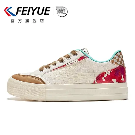 feiyue/飞跃帆布鞋女鞋2023春季新款时尚印花休闲鞋街拍板鞋潮895商品大图