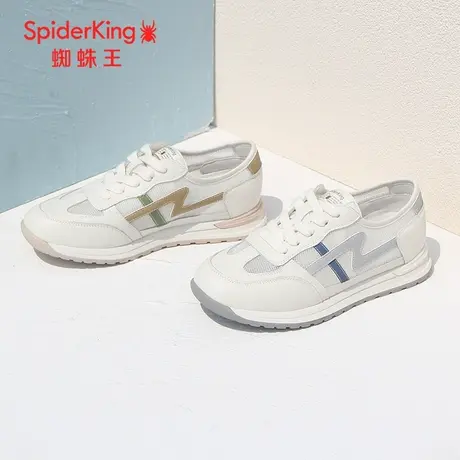 SPIDER KING/蜘蛛王德训鞋女真皮2023夏季商场新款休闲鞋女网面软图片