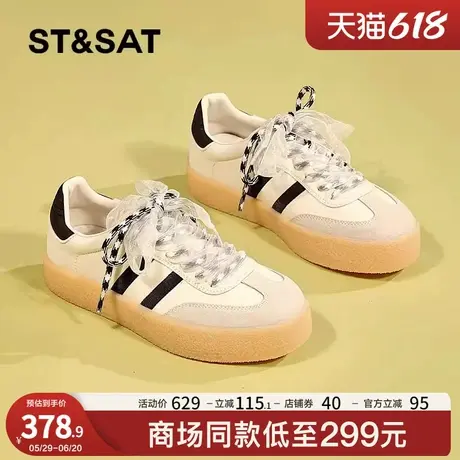 星期六德训鞋女鞋复古2025春夏新款小白面包鞋女款阿甘运动板鞋商品大图