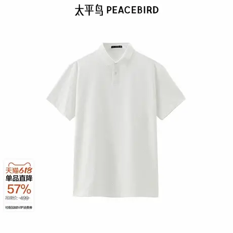 太平鸟男装 休闲polo衫夏季肌理面料商务休闲翻领百搭上衣图片
