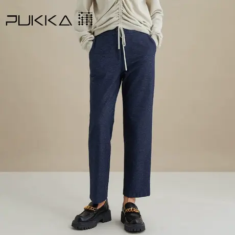 蒲PUKKA 商场同款休闲裤女2022秋装新品宽松显瘦萝卜裤子图片