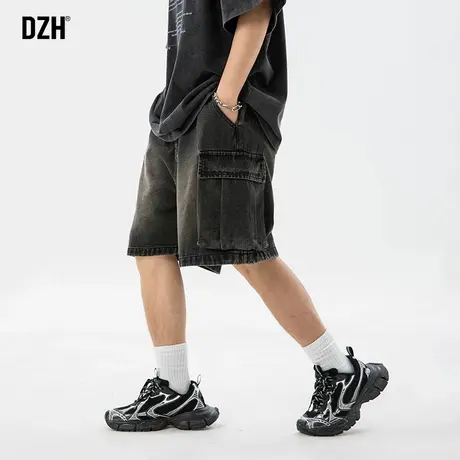 男士工装牛仔短裤男运动潮牌高级感2025年新款美式五分裤夏季男裤商品大图