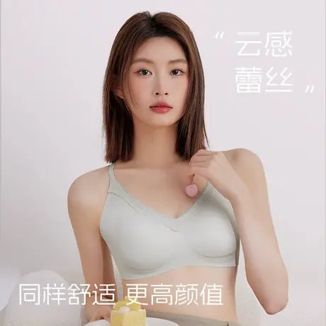无感蕾丝无痕聚拢文胸薄款透气小胸聚拢收副乳防下垂性感文胸罩商品大图