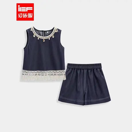 MINIIEF【爱依服童装】2025夏季新款韩版时尚洋气女童上下套裤图片