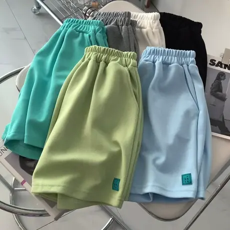 居家外穿阔腿五分裤女夏季百搭宽松显瘦bf原宿风运动休闲短裤高腰商品大图