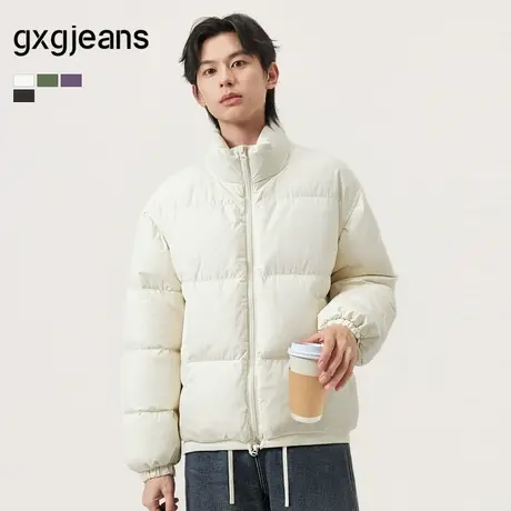 gxg.jeans男装 多色质感简约休闲短款立领羽绒服外套 25年冬新品商品大图