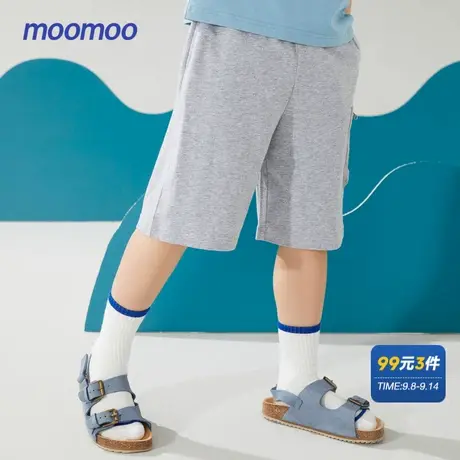 美特斯邦威童装休闲短裤男童夏季纯棉运动针织五分裤商品大图