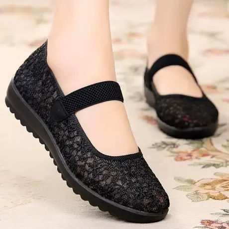 老北京布鞋女鞋官方旗舰店正品女士夏天新款中老年透气软底妈妈鞋商品大图