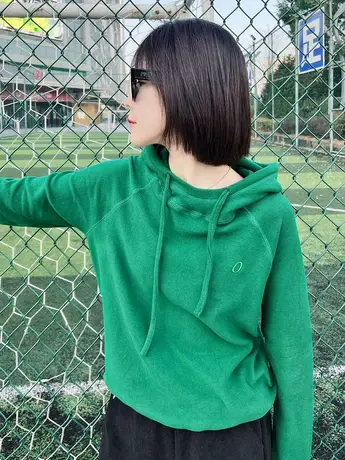 欧货德绒磨毛加厚连帽卫衣女秋冬季新款百搭休闲刺绣上衣洋气帽衫图片