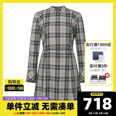 Hazzys哈吉斯韩版宽松连衣裙收腰长裙显瘦仙女裙子气质中长款女装图片