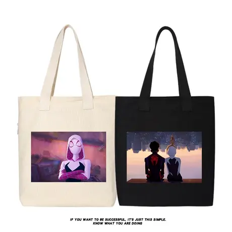 秀洛蜘蛛侠 纵横宇宙电源动漫漫威marvel周边帆布包单肩包手提包商品大图