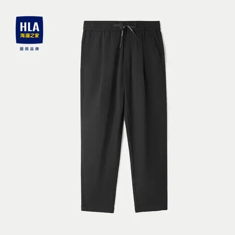 HLA/海澜之家系带休闲裤2024春夏新款时尚有型锥形九分裤子男图片