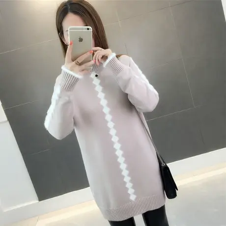 毛衣女秋冬外穿女装2021韩版新款中长款茧型套头加厚半高领打底衫图片