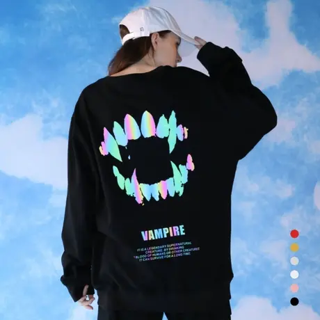 卫衣女2023秋季新款oversize宽松圆领学生ins潮上衣工作班服定制图片