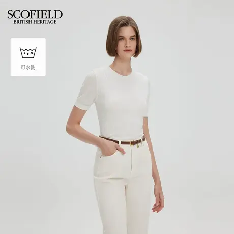 【松弛老钱风】Scofield女含桑蚕丝休闲风针织衫可水洗2025秋新品商品大图