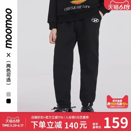 美特斯邦威童装长裤男秋冬加绒保暖休闲舒适百搭束脚针织运动卫裤商品大图