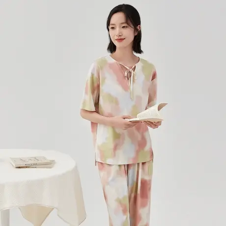 顶瓜瓜睡衣女款2024新款春款顶呱呱浮沉万象女士纯棉家居服套装商品大图