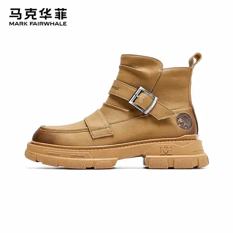 马克华菲马丁靴男冬季2025新款真皮透气户外沙漠工装靴男款短靴子商品大图