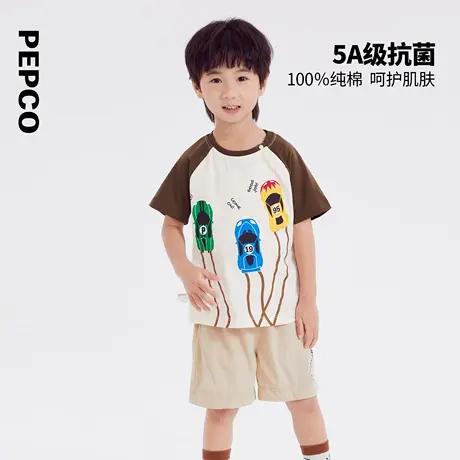 小猪班纳童装2025年夏装儿童圆领上衣小童男童短袖T恤宝宝夏季商品大图