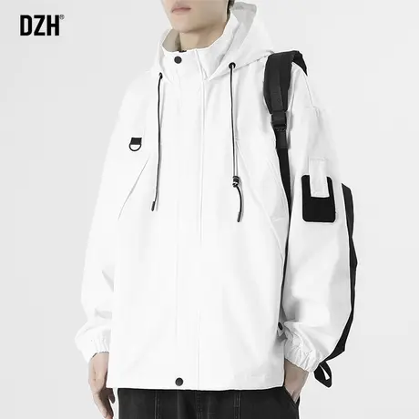 男士工装冲锋衣外套男高级感痞帅2023新款秋季飞行员夹克休闲上衣商品大图