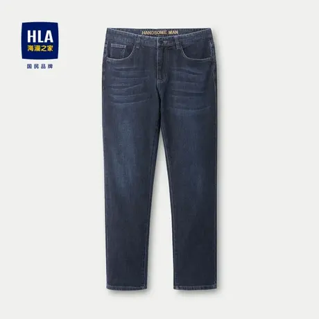 【奥莱清仓】HLA/海澜之家2023含绵羊毛牛仔裤舒适五袋款休闲长裤图片