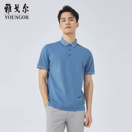 雅戈尔奥莱 商场同款男士短袖T恤新款官方正品商务短袖POLO衫男商品大图