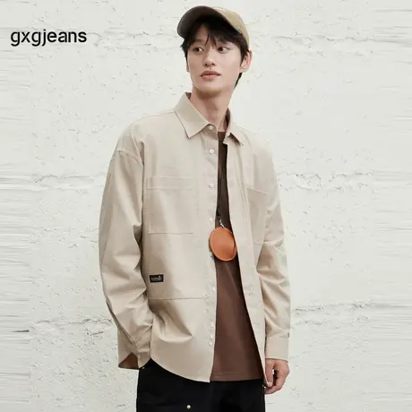 清仓gxg.jeans男装秋季翻领长袖衬衫JED10307643图片
